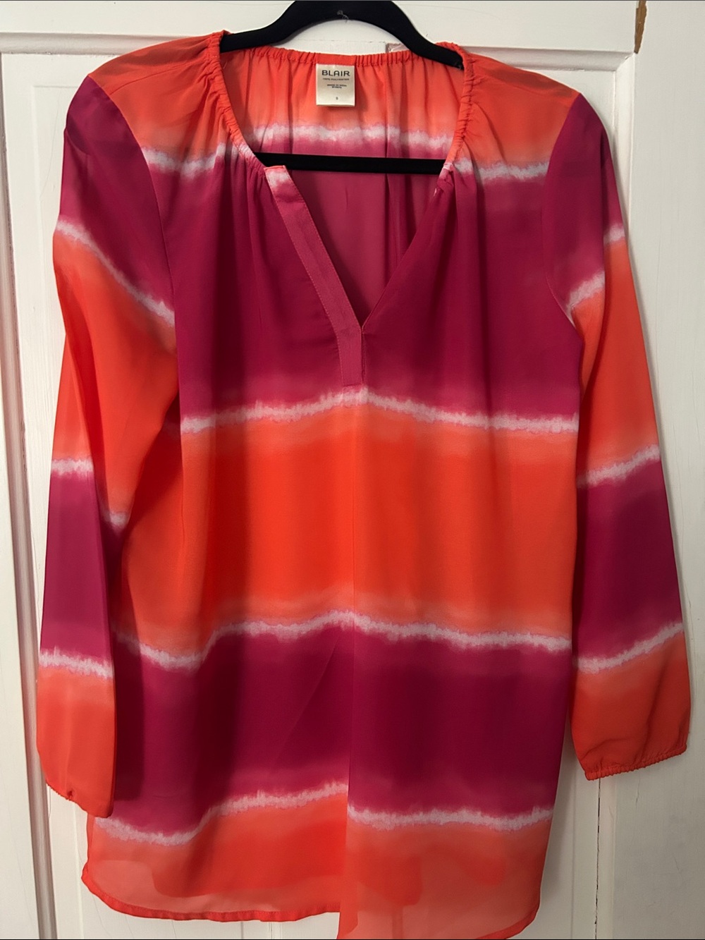 Blair Pink and Orange Ombre V-Neck Tunic